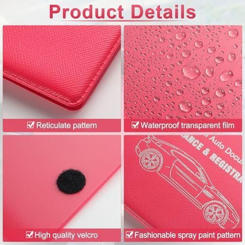 UYYE Car Registration and Insurance Card Holder, Vehicle Glove Box Car Organizer, Interior Car Accessories for Documents, Cards, License - 2 Pack - Image 3