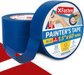 XFasten Professional Blue Painters Tape, Sharp Edge Line Technology, 1.5 Inches x 60Yards (3-Pack) - Produces Sharp Lines and Residue-Free Artisan Grade Clean Release Wall Trim Tape by XFasten