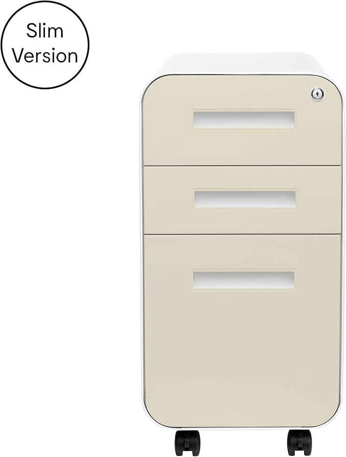 Laura Davidson Furniture Stockpile Slim 3-Drawer Mobile File Cabinet - Image 2