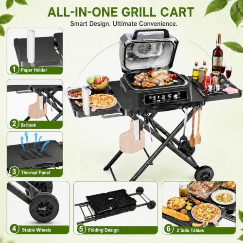 Hisencn 51 Inch Upgraded Grill Table Stand for Ninja Woodfire OG701&Pro XL - Image 6