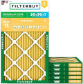 Filterbuy 20x30x1 Air Filter MERV 11 Pet & Allergy Defense (6-Pack) by Filterbuy