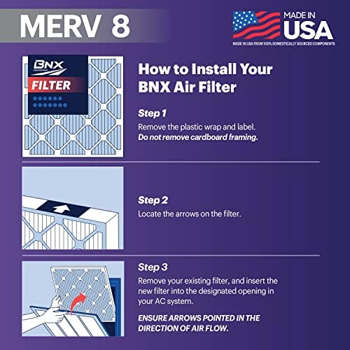 BNX TruFilter 20x23x1 Air Filter MERV 8 (12-Pack) - MADE IN USA – Dust & Pet Defense Electrostatic Pleated Air Conditioner HVAC AC Furnace Filters for Dust, Pet, Mold, Pollen MPR 600 – 700 & FPR 5 - Image 5