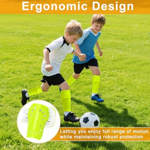 2 Pairs Shin Guards Soccer for Kids,Shin Pads Extra Lightweight Breathable Slide in Shin Guard for Football Training Match Outdoor Activities Protective Slip-in Shin Guards for Boys Girls - Image 5