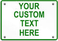 Aluminum Weatherproof Metal Sign Multiple Sizes Custom Personalized Text Here by Unknown