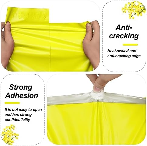JinRuiKJ Thank You Poly Mailers 12x15.5 Inch, 50 PCS, Yellow - Image 4