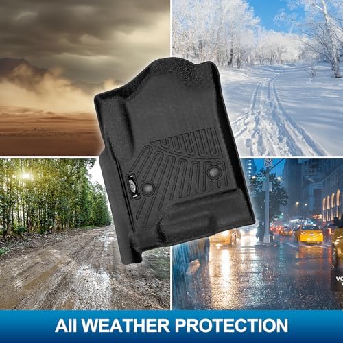 Peleus Floor Mats for Chevy Suburban & GMC Yukon XL 2015-2020 (2nd Row Bucket Seats),TPE All Weather Protection 3 Rows Car Floor Liners Duty Full Set Rubber Liner Suburban & Yukon XL Accessories - Image 6