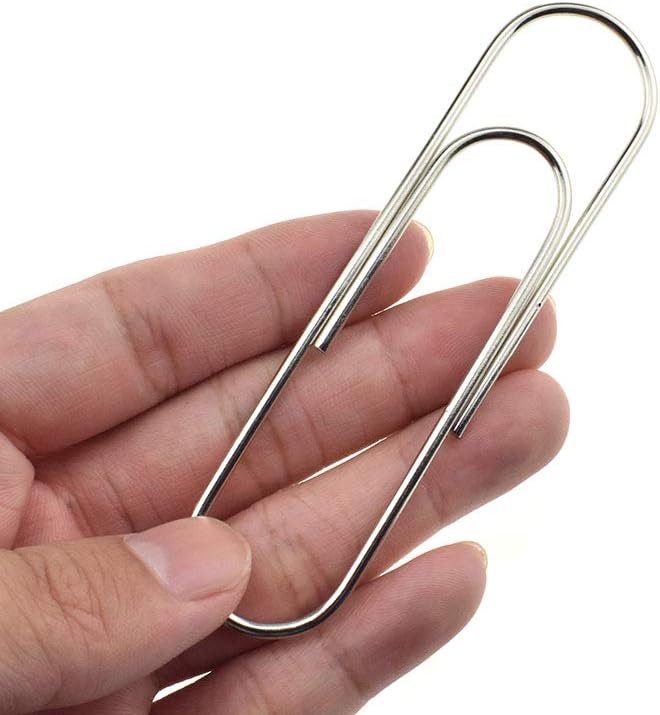 HAHIYO Paper Clips Sturdy 4 inches Length 14 Pack Paperclips Heavy Duty Tight by HAHIYO