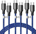 60W USB C to USB C Cable, 3 Pack 10ft Type C Fast Charger Cord (Blackblue) by CUGUNU