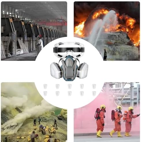 Respirator with Full Face for Adults, Paint Respirator with Goggles, 4.33x5.12 Inches - Image 2