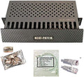 Neat Patch 2U Cable Management Kit - 3 Packs w/ 144 CAT6 Patch Cables (2FT Gray) by Electriduct