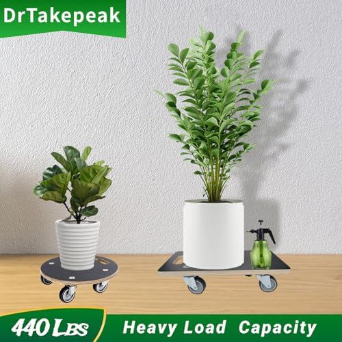 Furniture Mover Dolly Portable Wood Rolling Mover for Moving Furniture Sofa Cabinet Refrigerator, 360° Rotatable Soft TPR Rubber Universal Wheels, 440Lbs Capacity, Black (2 Packs) - Image 6