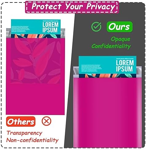 JinRuiKJ Poly Mailers 9x12 Inch, 100 Pcs Shipping Bags, Rose Red - Image 5