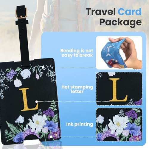 2 Pack PU Leather Privacy Luggage Tags, Double-Layer Hidden ID - Image 4