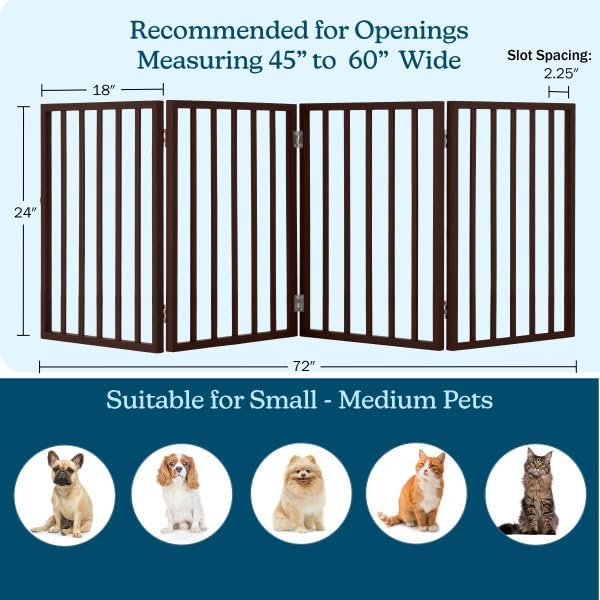 Pet Gate - 4-Panel Indoor Foldable Dog Fence - Image 2