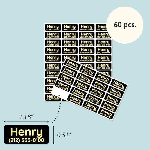 TeddyLabels - Clothing Labels for Nursing Home (60) – Self-Adhesive Name Tags for Clothes and Personal Items. Personalized Labels for Daycare, Nursing Homes, and Laundry Use - Black - Image 6