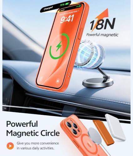 FNTCASE for iPhone 14 Pro Max Case, Fit for Magsafe, Glass Screen Protector - Image 3