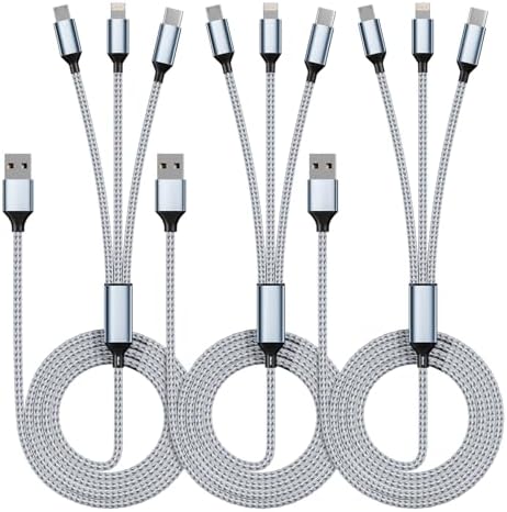 Multi Charging Cable(3Pack 4FT), 3 in 1 Charging Cord for Multiple Devices by MPATIBY