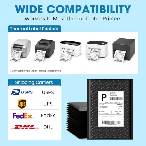 Fuxury Thermal Labels 4x6 500 Labels Fanfold Direct Shipping Label - Image 6