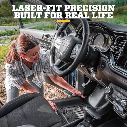 Husky Liners Weatherbeater Floor Mats | Fits 2017-2026 Ford F-250/F-350/F-450 Crew CAB with Factory Carpet & with Factory Underseat Storage ONLY | Front & 2nd Row, 3-pc Black - 94061 - Image 3