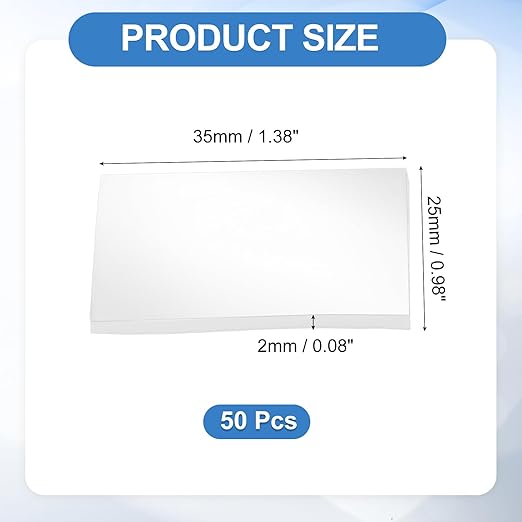 uxcell 50Pcs Double Sided Adhesive Pads, 1.38" x 0.98" Clear Removable Heavy - Image 2