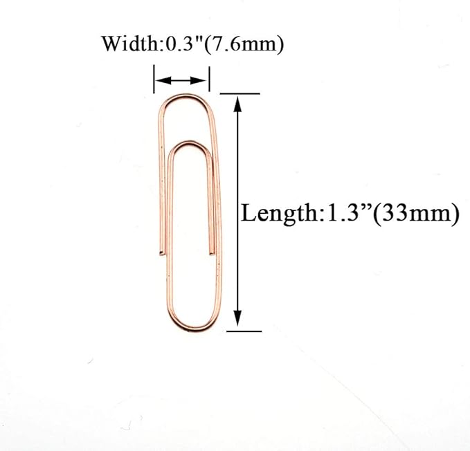HAHIYO Paper Clips Sturdy 1.3 inches Length 180 Pack Paperclips Heavy Duty - Image 2