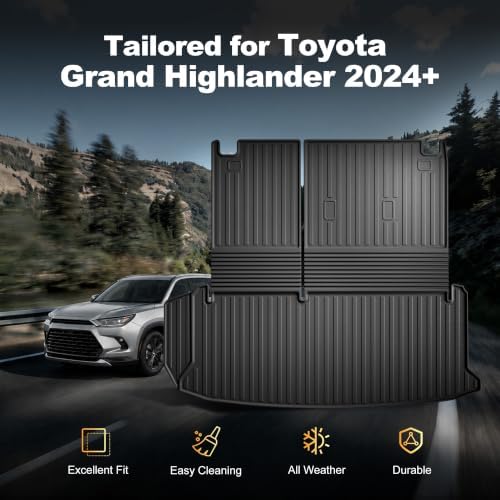 Cargo Mat Fit for Toyota Grand Highlander 2024 2025 2026 with Seat Back Mat - Image 3