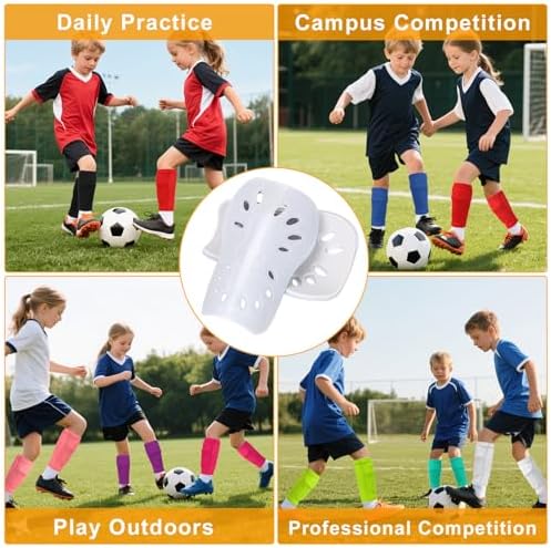 2 Pairs Shin Guards Soccer for Kids,Shin Pads Extra Lightweight Breathable Slide in Shin Guard for Football Training Match Outdoor Activities Protective Slip-in Shin Guards for Boys Girls - Image 6