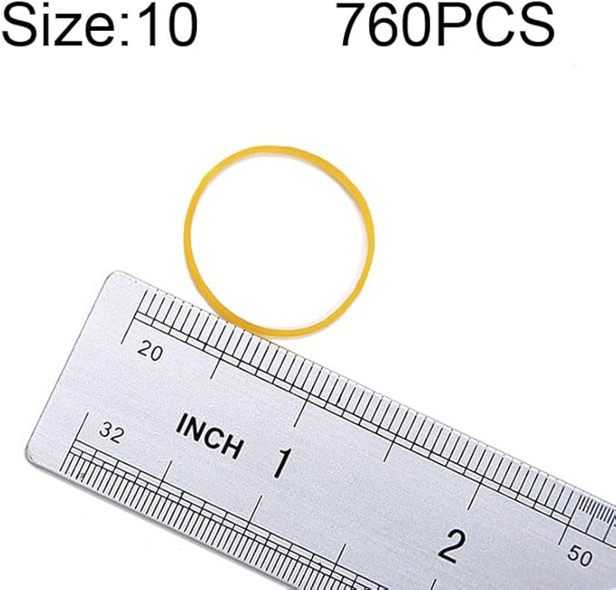 Rubber Bands 760pcs Size#10 Yellow Elastic Rubber Band 1inch Small Rubber Bands - Image 4