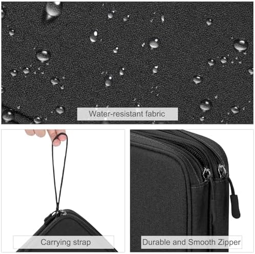 FYY Electronic Organizer, Travel Tech Pouch Bag, Extra Large, Black - Image 4