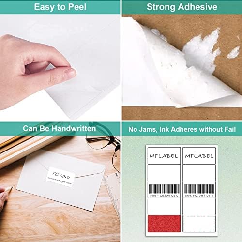 MFLABEL 2000ct 2x4 Inch Shipping Labels - 8.5"x11" Sheets (200 Sheets) for Laser/Inkjet Printers | Matte White Adhesive FBA Labels, Address & Barcode Stickers for Packages, Envelopes & Organizing - Image 4