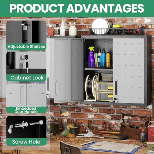12-Piece Heavy Duty Steel Garage Cabinet System | All-in-One Modular Garage Cabinet Set for Ultimate Workshop Organization | Easy Assembly Garage Storage Cabinets & Tool Bench - Image 5