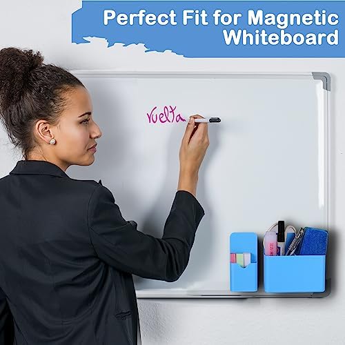 KITANIS Magnetic Pen Holder,2 Pack Magnetic Dry Erase Marker Holder with Generous Compartments,Strong Magnet Storage Marker Pen Pencil Organizer for Refrigerator,Whiteboard,Locker Accessories - Image 5