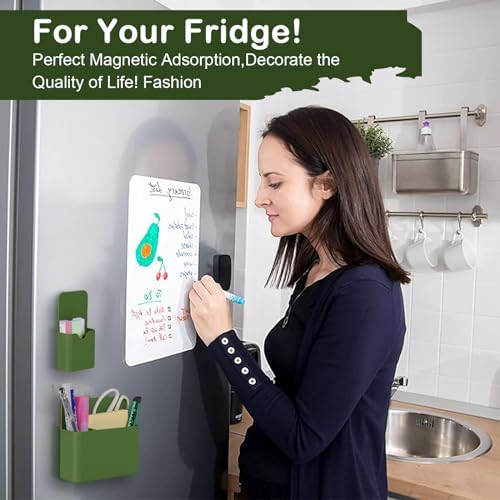 KITANIS Magnetic Pen Holder,2 Pack Magnetic Dry Erase Marker Holder with Generous Compartments,Strong Magnet Storage Marker Pen Pencil Organizer for Refrigerator,Whiteboard,Locker Accessories - Image 6