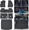 Floor Liners & Cargo Liners & Backrest Mat for 2025 Jeep Wagoneer S 4xe EV,TPE All Weather Protection Floor Mat with Trunk Mat Covering The Backrest by AltraVosAllWeatherCarMats
