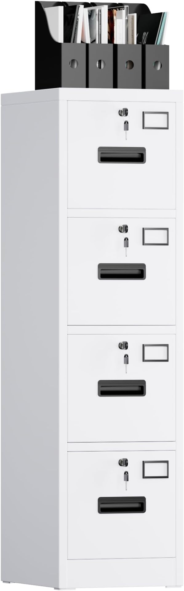 SUXXAN 4 Drawer File Cabinet, Metal Vertical File Storage Cabinet - Image 9