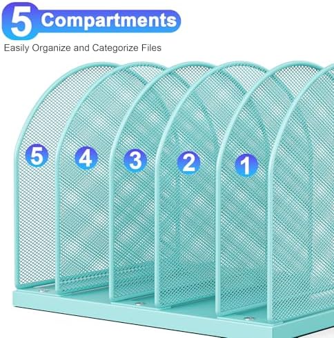gianotter Desktop File Organizer with 5 Compartments - Image 5