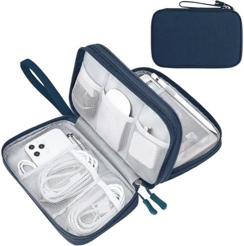 FYY Electronic Organizer, Travel Tech Pouch Bag, Large, Navy by FYY