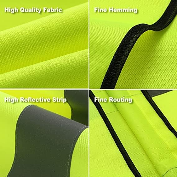BeautyWill Custom Safety Vest Logo Class 2 High Visibility Reflevtive Vest - Image 6