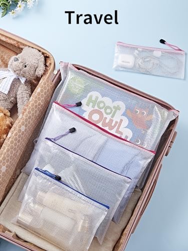 JARLINK 24 Pcs Mesh Zipper Pouch Bags, 8 Sizes Waterproof Zipper Bags - Image 7