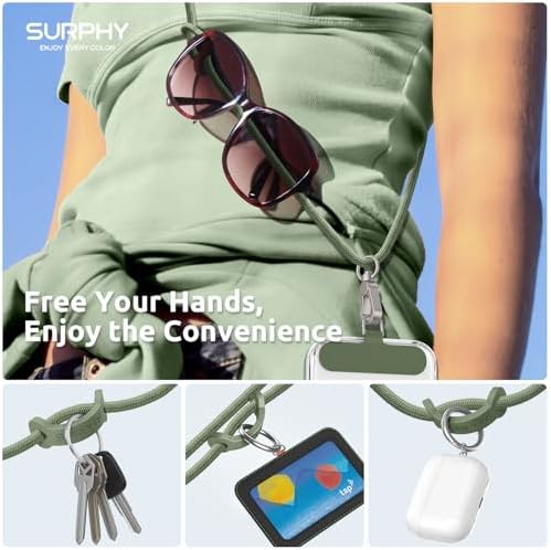 SURPHY Phone Lanyard Crossbody, Phone Strap Crossbody with 2 Tether Tabs - Image 3