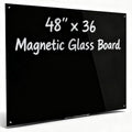 48" x 36" Magnetic Black Glass Board by DexBoard