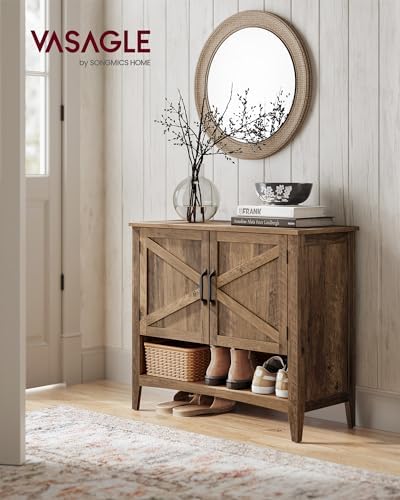 VASAGLE Shoe Storage Cabinet, 3‑Tier with Height‑Adjustable Shelves - Image 3