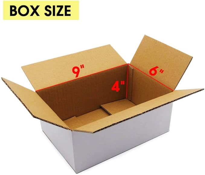 25-Pack 9x6x4 Inch Corrugated Cardboard Shipping Boxes - Image 2