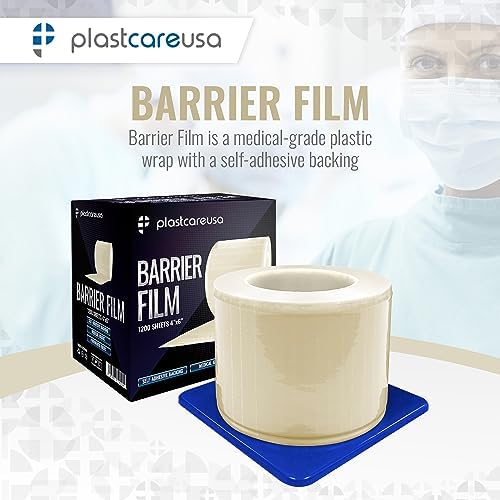 Clear Barrier Film Roll 4"x6" - Protective Dental Barrier Film for Dental, Medical, Tattoo - Perforated Adhesive Barrier Tape Sheets (1 Box of 1200 Sheets) by PlastCare USA - Image 2