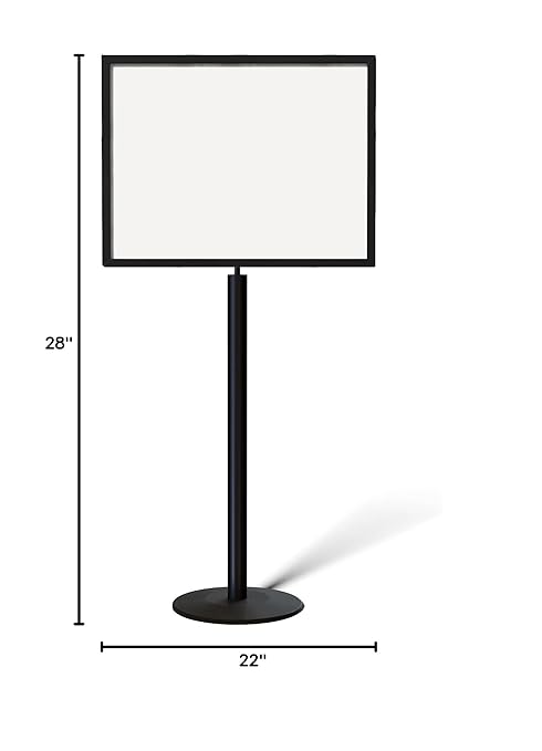 Floor Standing Sign Frame with Steel Low Profile Base, 22 inches by 28 inches - Image 6