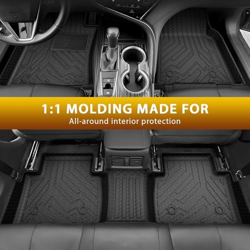 Powerty Floor Mats for Toyota Camry 2018-2024 FWD Only (Not Fit Hybrid or AWD) All Weather 3D TPE Anti-Slip Car Liners for 1st & 2nd Row Accessories - Image 7