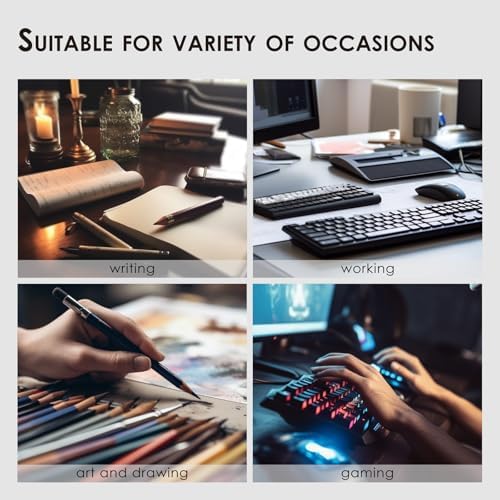 Leather Desk Mat - Non-Slip PU Desk Pad for Office and Home - Desk Organization and Accessories - Ideal for Large Mouse Pad and Desk Mats on Top of Desks (Dark Blue,31.5"x 15.7") - Image 7