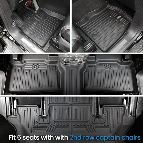 Floor Mats for Ford Explorer 2020-2026 6 Seats w/Captain Chair - Image 2