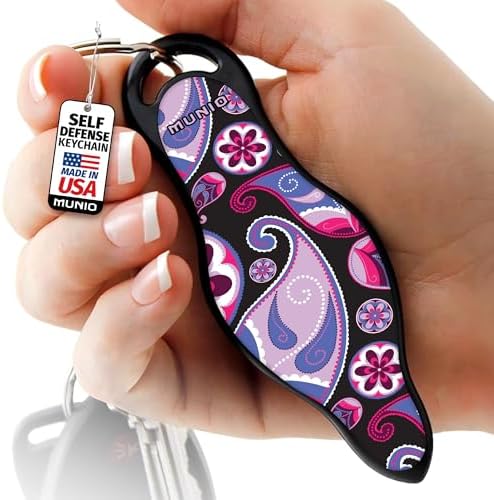 MUNIO Self Defense Keychain – Lightweight, Stylish & Portable Safety Tool for Women & Men – Non-Lethal Kubotan, Easy to Use by MUNIO