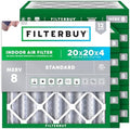 Filterbuy 20x20x4 Air Filter MERV 8 Dust & Allergy Defense (12-Pack) by Filterbuy